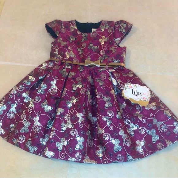 NWT Lilax Style Toddler Festive Holiday Dress Size 3T - Picture 1 of 10